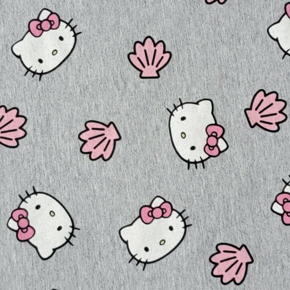 Sanrio Grey White Pink All Over Hello Kitty Print Tee - 3X - Picture 3 of 4